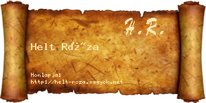 Helt Róza névjegykártya